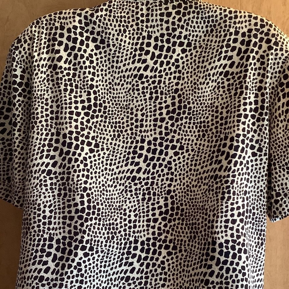 Euc Notations Leopard Print Button Down Blouse Si… - image 4